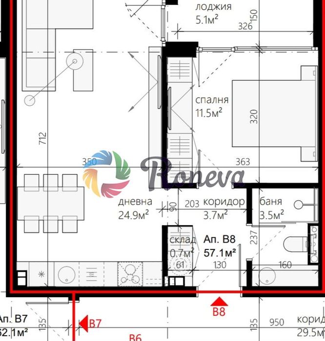 Продава се Двустаен апартамент в Варна, Аспарухово - 68 кв.м за 1583 €/кв.м - Снимка #2