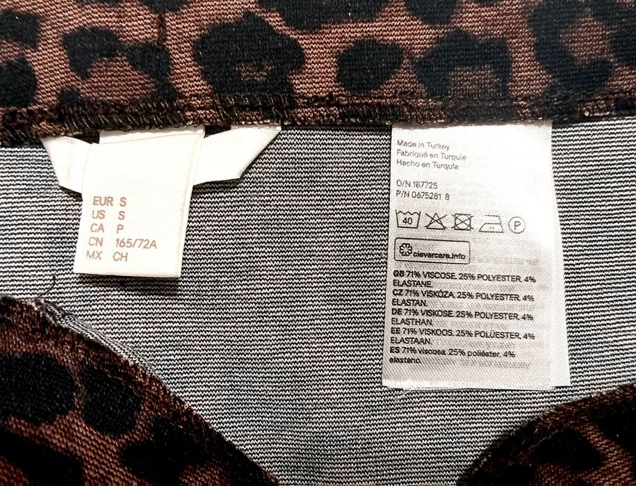 Fusta Creion Midi H&M Animal Print, S