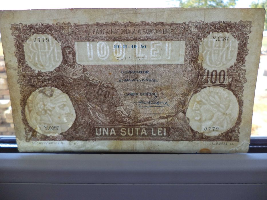 Bancnota veche rara 100 lei 19 februarie 1940