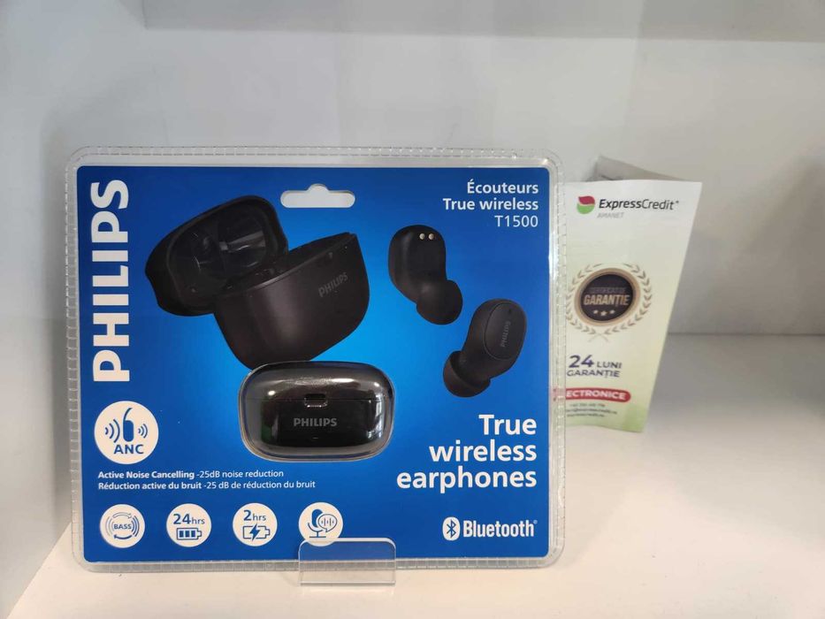 Casti  ANC Philips T1500 Sigilate (Ag8 Tudor/B75145) – Garantie 2 Ani!