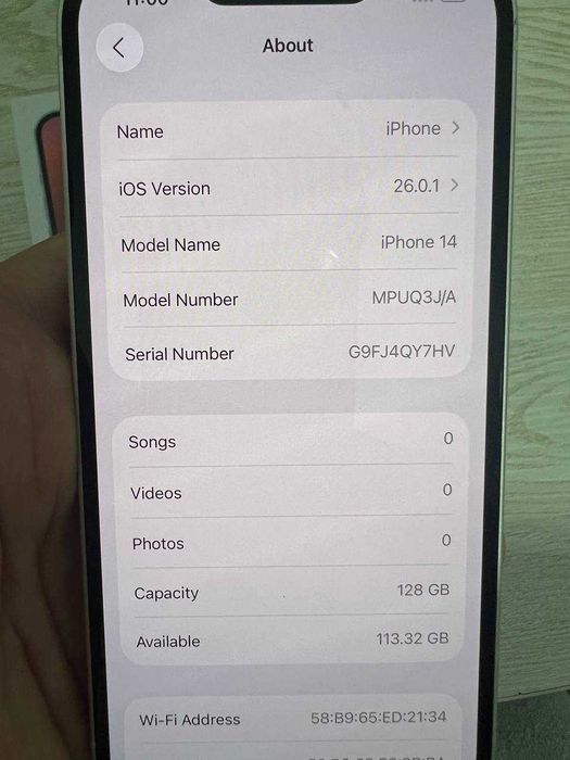 iPhone 14 128GB 85% silverlight