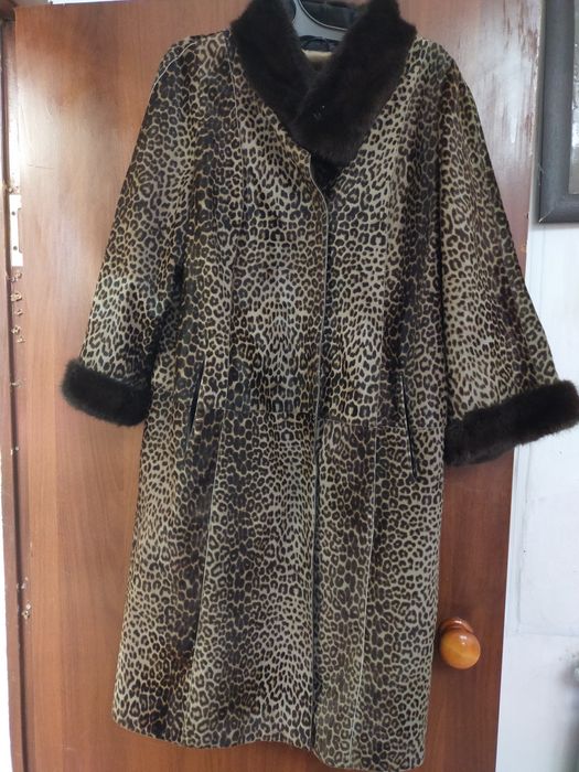 Пальто леопардовый