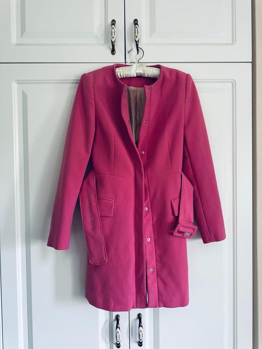Palton Zara, masura S/ xs , roz , cu curea in talie
