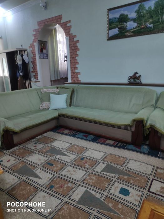 Комплект угловой диван-кровать с креслом для больших гостинных