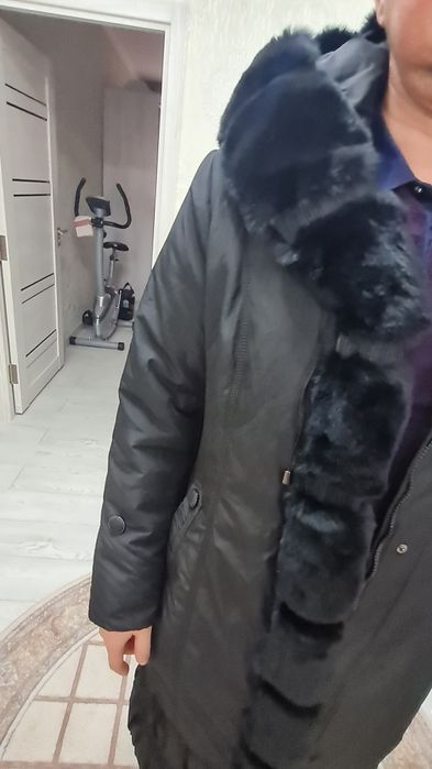 Пальто на заячьем подкладе с шиншилой