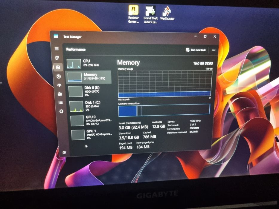 Laptop Gaming Gigabyte i7 gtx 980