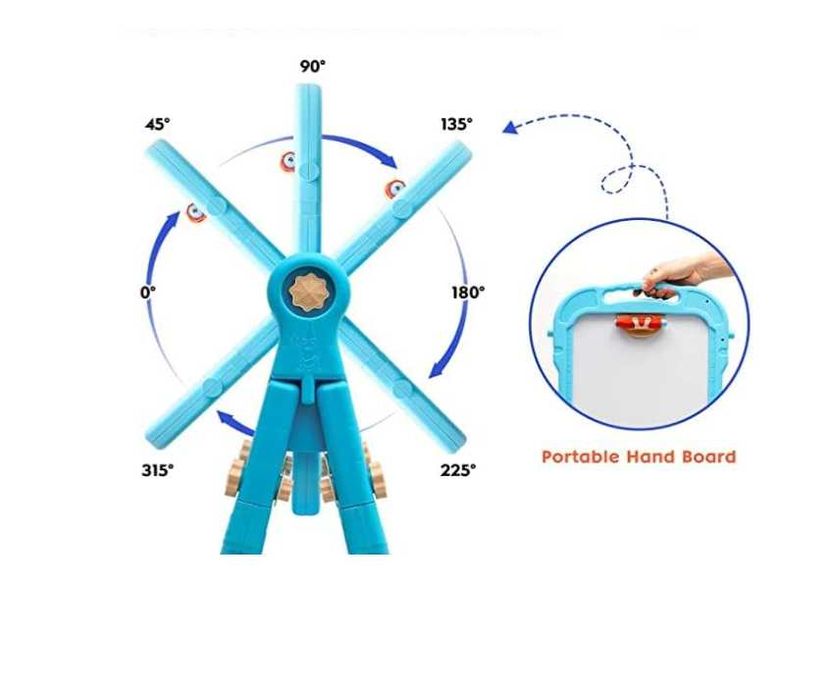Доска Детский мольберт вращающийся на 360 градус регулируемый по высот