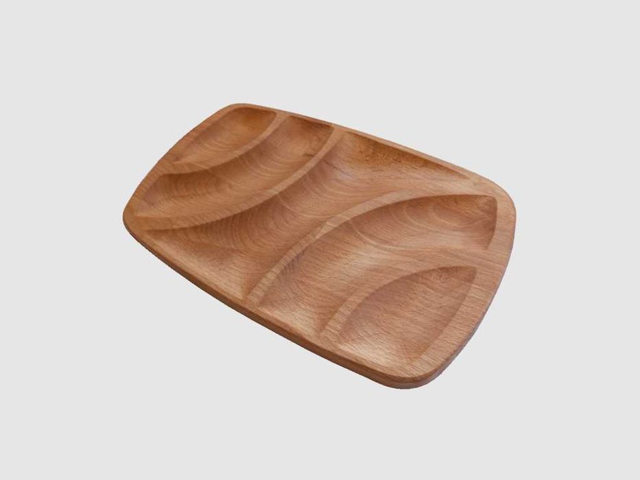 Кухненска 3Д дъска/плато за сервиране и рязане от дърво. "Дъга".