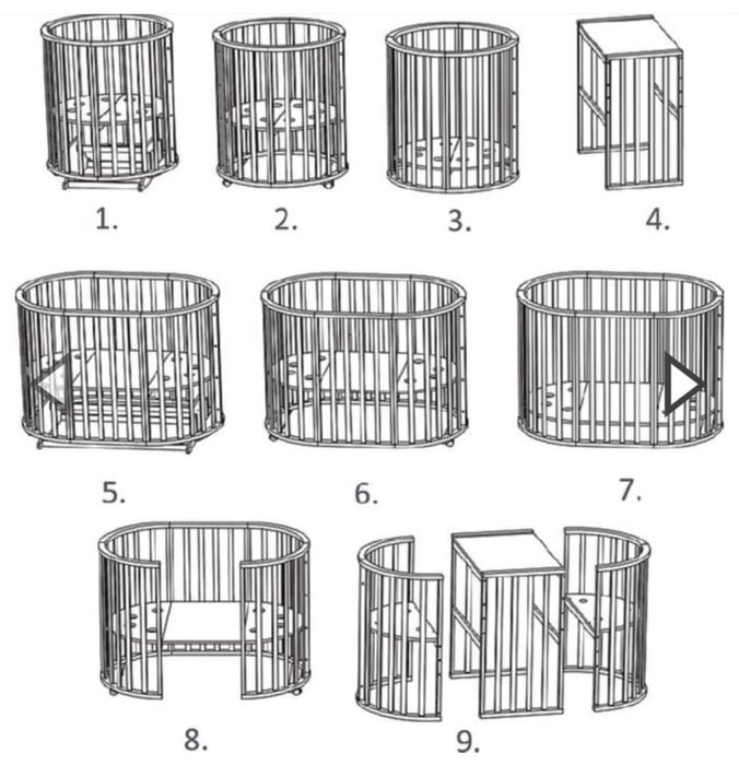 Детская кроватка трансформер