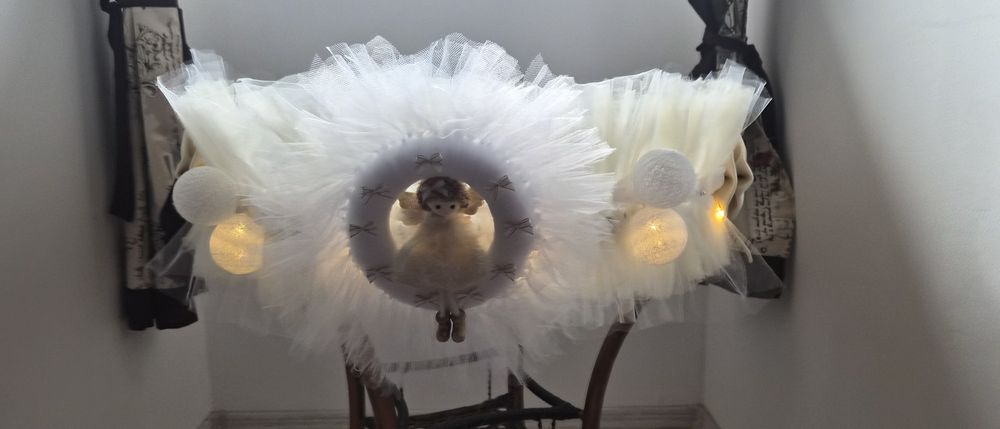 Decor cristelniță botez (160 cm) + 24 cruciulite biserica