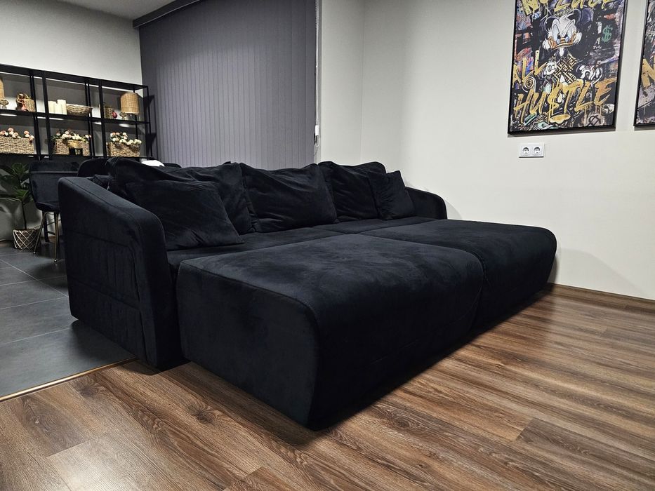 *НОВ* Разтегателен диван, плюш, голям диван, мека мебел