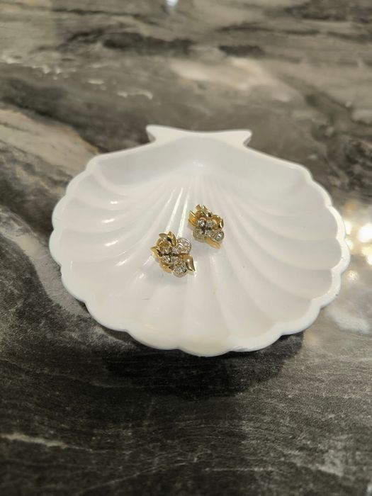 Золотые серьги с бриллиантами 585 СССР