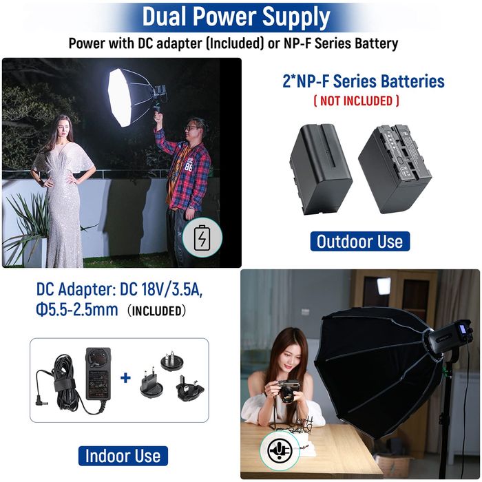 Проф. Диодно осветление. Видео. Фотография.  Постоянно. Софтбокс.