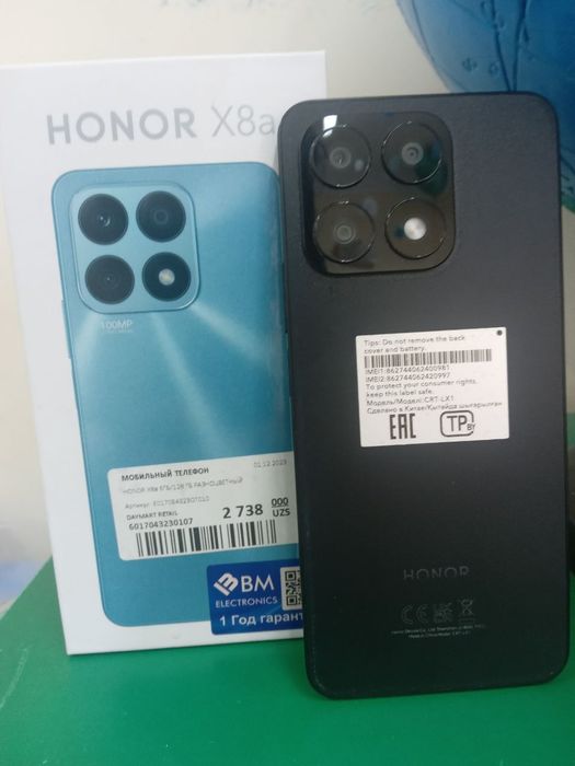 HONOR X8a 1yil garant