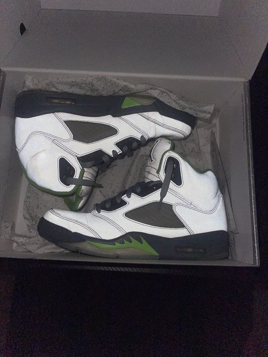 Jordan 5 ,,Retro Grean Bean” Reflectorizantii