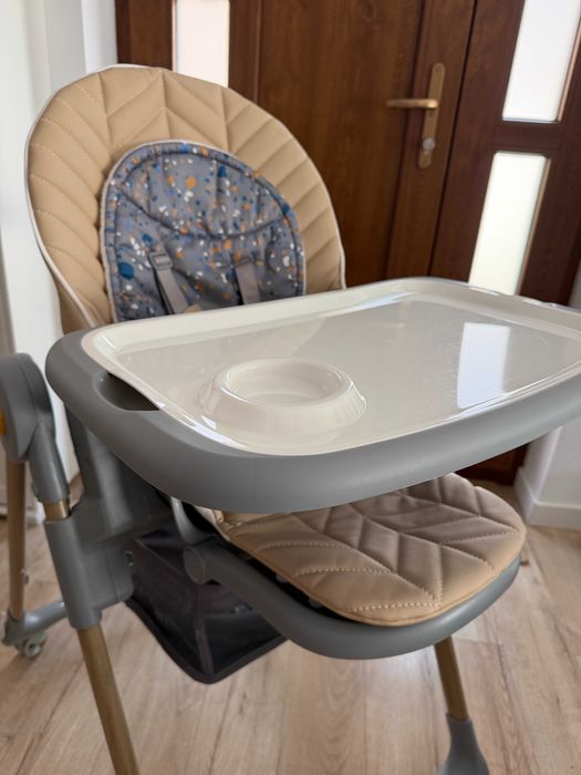 Scaun de masă 2 în 1 pentru copii LASTREE bej/gri KINDERKRAFT