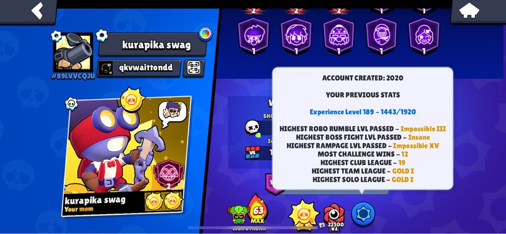 Аккаунт в Brawl Stars