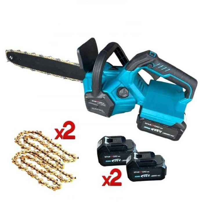 Мощна Акумулаторна Резачка за дърва  36V 6/8/10AH Верижен трион