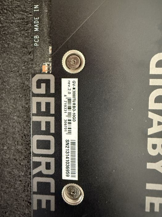 rtx 3080 gigabate 10гб видеокарта