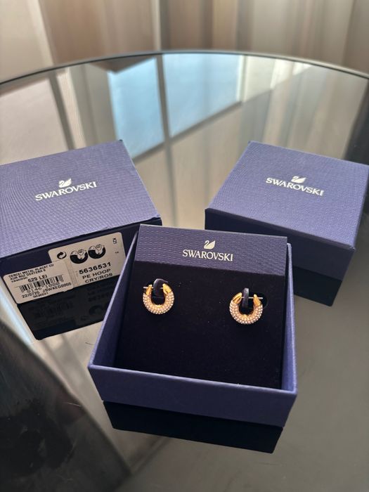 Cercei Swarovski suflați cu Aur