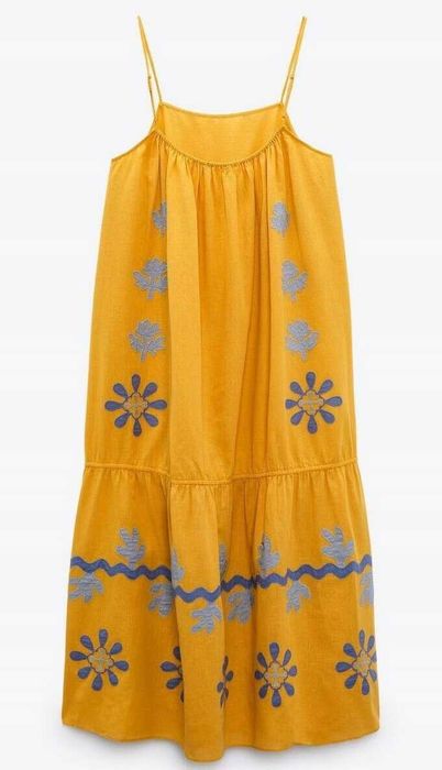 Новое платье - макси Zara Limited Edition с вышивкой M Доставка Беспла