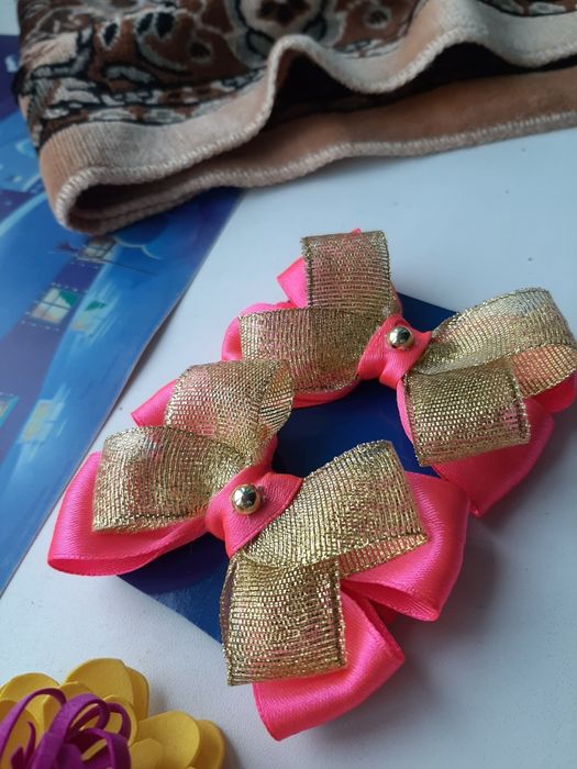 Резиночки бантики. Ручная работа