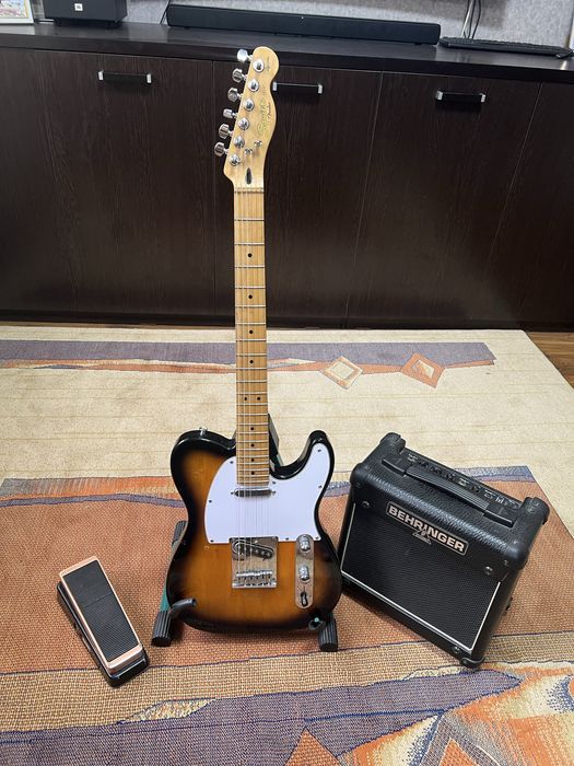 Гитара Squier Affinity sunburst 2012 года