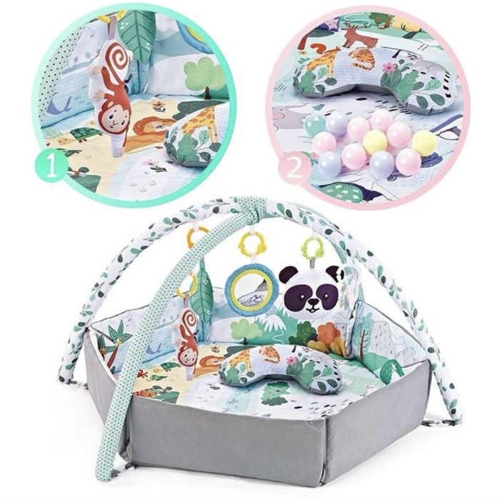 Игровой детский коврик с развивающими игрушками.