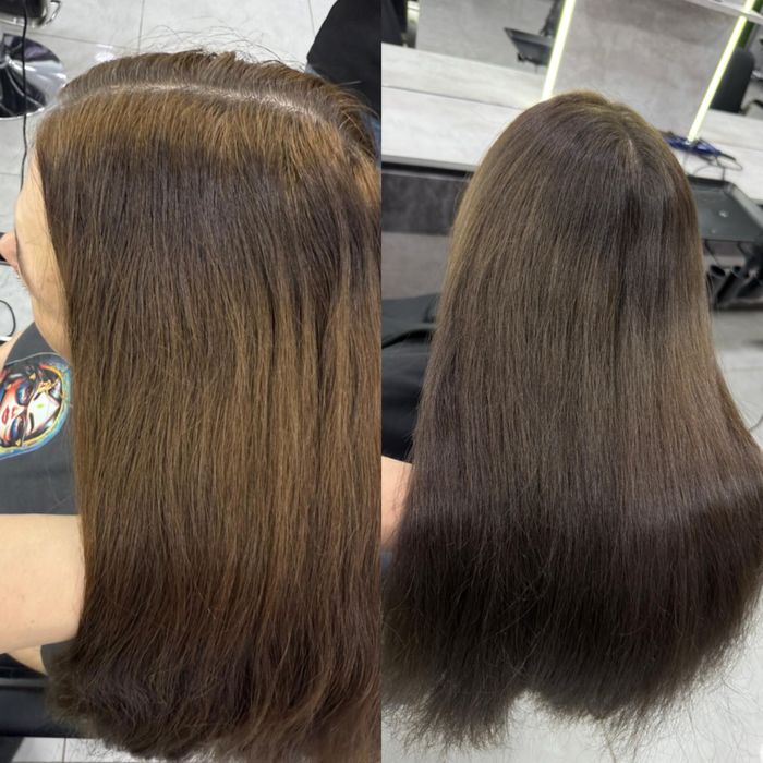 Окрашивание Тонирование волос Рудный