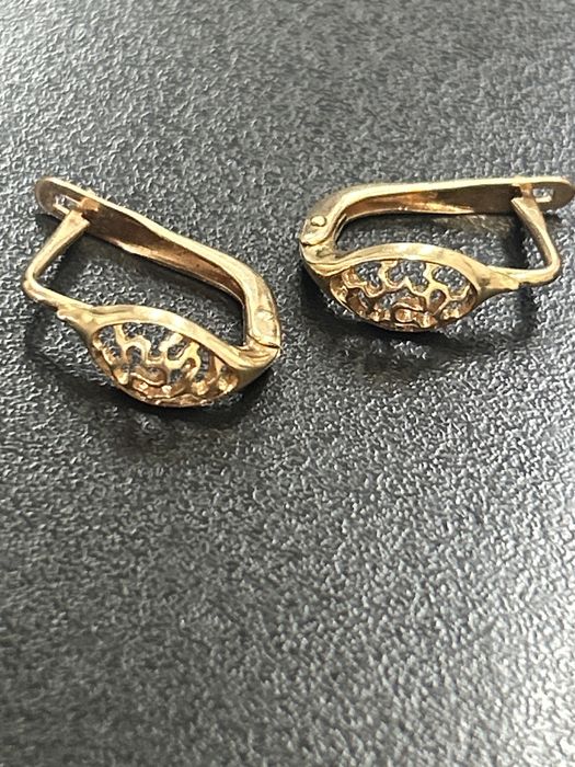 Серьги  красное золото 585