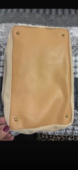 Geanta de mana , piele naturala, bej/ camel, Rapel.Biz