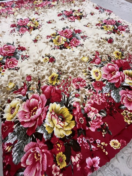 Стеганое вручную теплое ватное одеяло