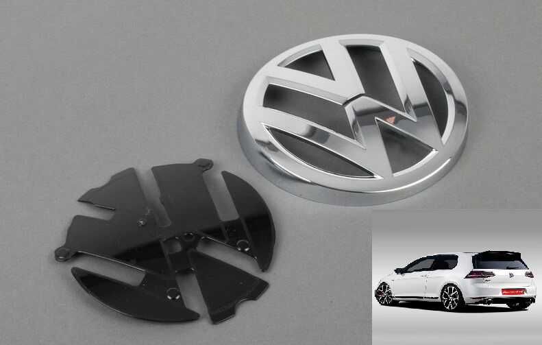 задна емблема сива хром за VW Golf 7 MK7 110mm