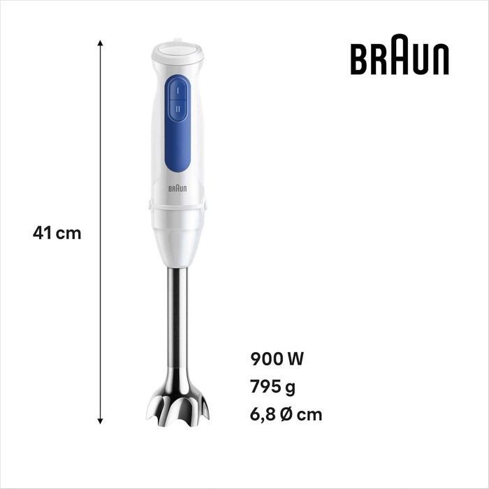 Пасатор Braun MultiQuick 3 MQ30.001M, 2 скорости, 900W, 600ml