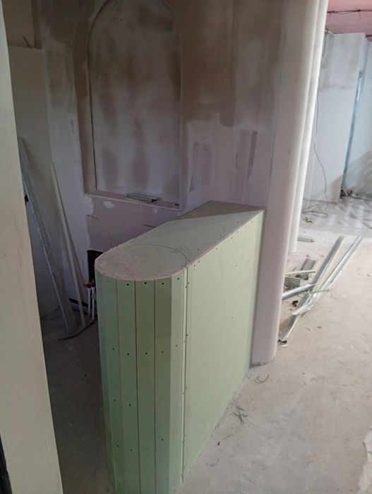 Гипсокартонщик. гипсокартонные работы. Установка бамбуковых панелей