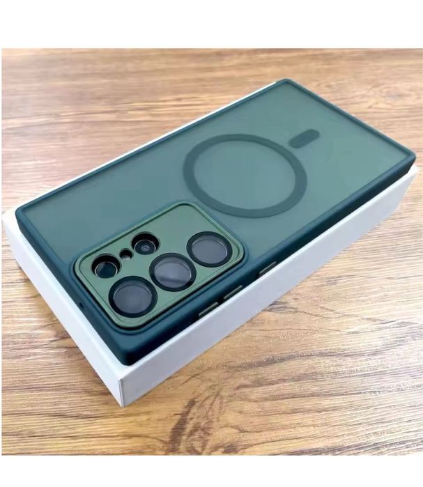 Samsung S23/S24/S25/PLUS/ULTRA Husa Magsafe Folie Safe Spate Mat Anti