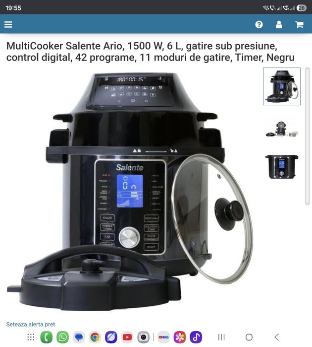 Multicooker Salente Ario oala presiune airfryer