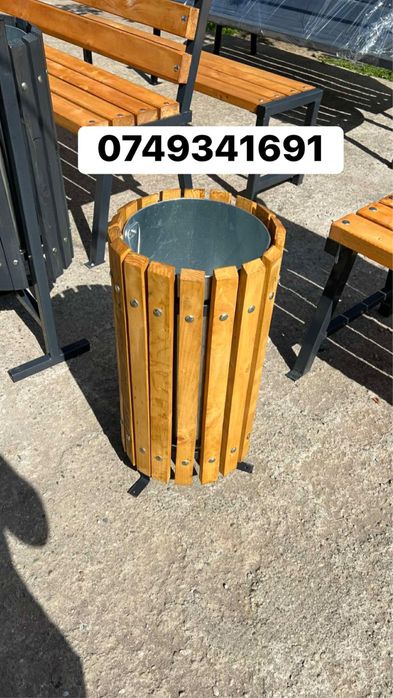 Cos de gunoi stradal/metal sau lemn