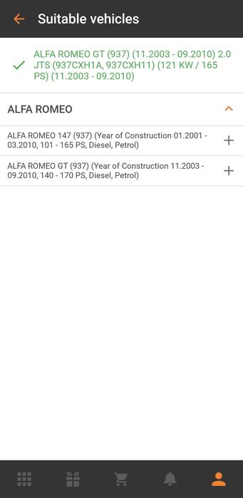 Задни амортисьори TRW Alfa Romeo GT/147