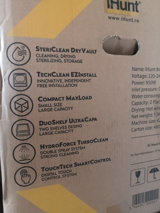 Masina spalat vase portabila iHunt Bro - ca nouă