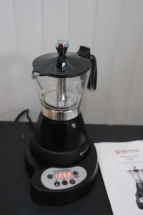 Електрическа програмируема кафе машина BEHOME Moka 3 чаши с таймер