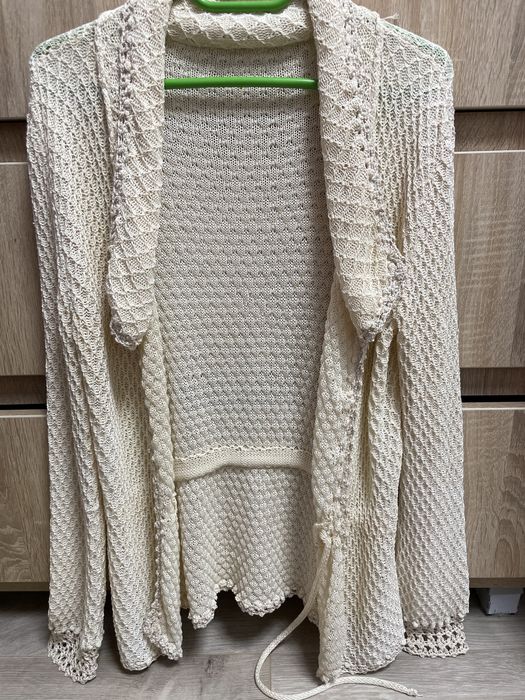 Colectie costum vintage dama macrame lucrat manual