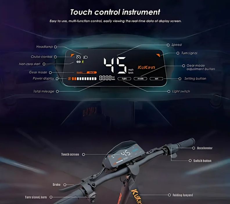 Trotinetă electrică KuKirin G2 – Nouă – 15.6Ah – Autonomie 50-55 km
