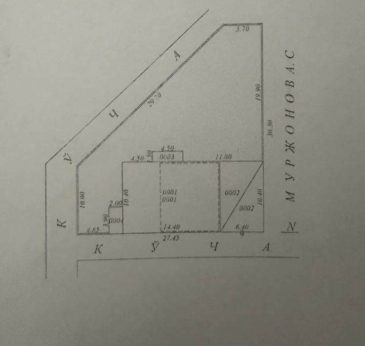 Хасанбой 6сот земля вдоль бетонки угловой