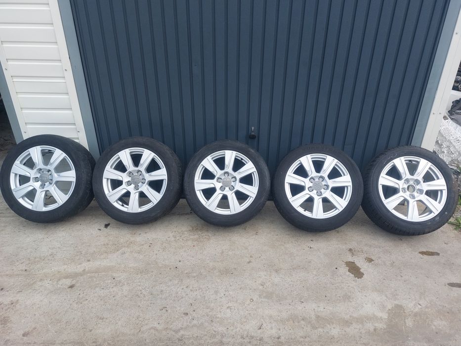 Set 5 x Jante aliaj originale audi R17 5x112 CB 57.1 mm 7.5J ET45