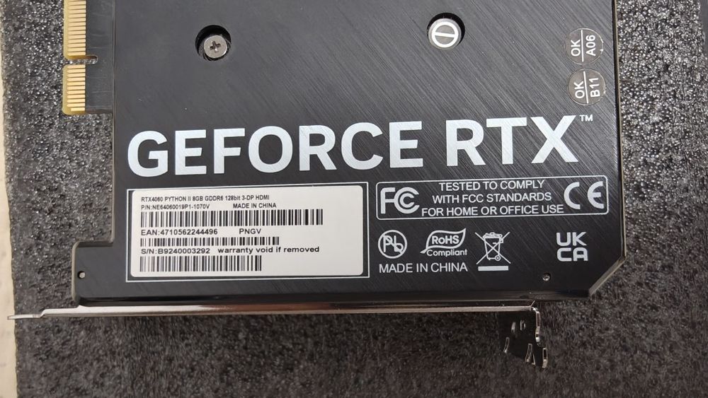 Видеокарта Gainward RTX 4060 Python II 8 Гб
