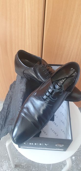 Pantofi negri piele naturala bărbați mărime 40
