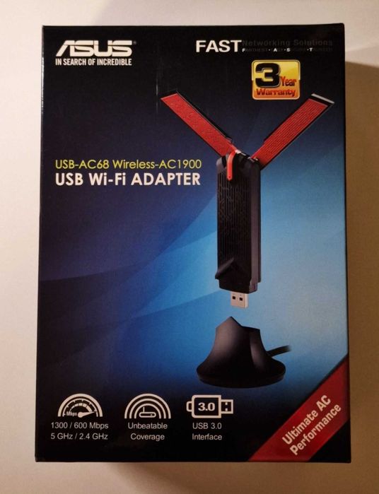 Продава се Адаптер ASUS AC68 AC1900 - USB-AC68