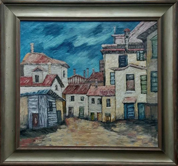 Jean Cheller (German) Ulei pe pânză, Semnat, Dimensiuni 73 x 78 cm