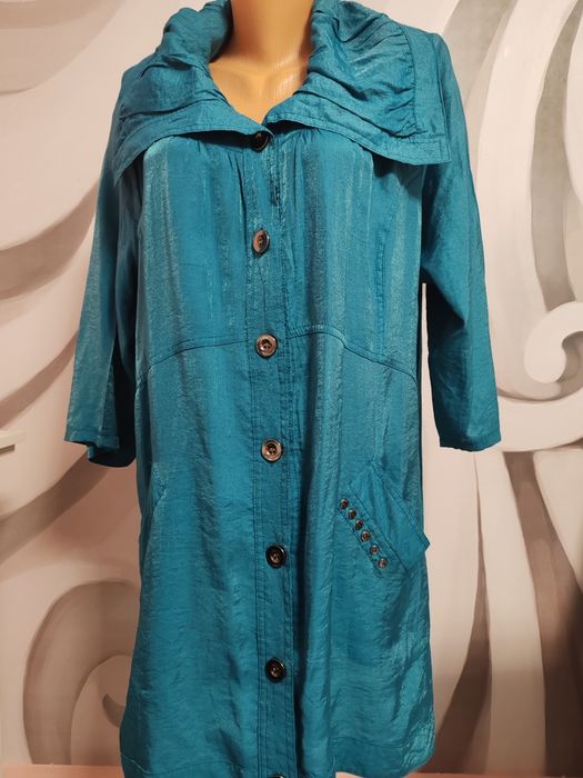 Trench turquaz Shenzi Woven damă